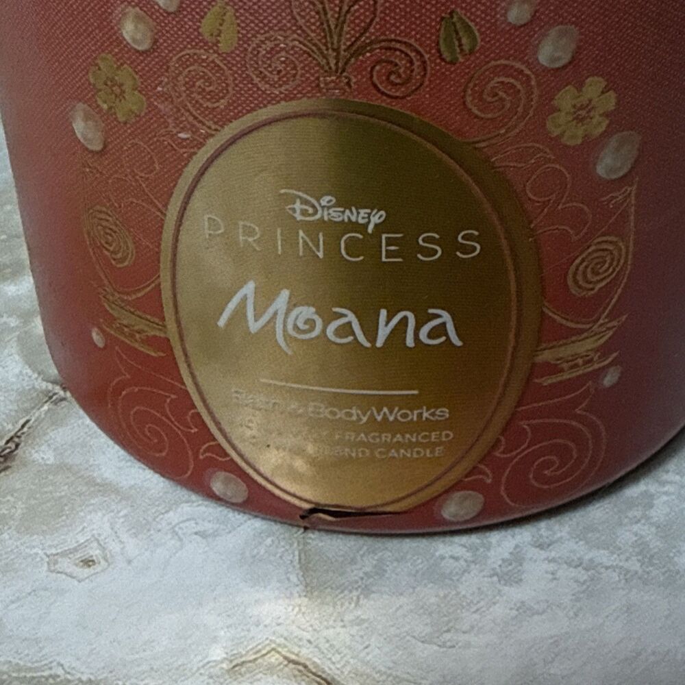 Bath & Body Works Disney Princess Moana 3-Wick Candle 14.5 Oz New See Photos - Picture 2 of 4